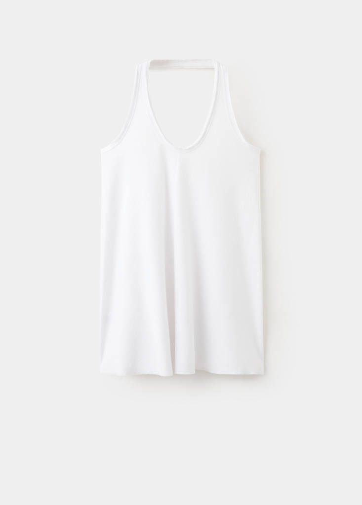 Short halter-neck dress — Off White