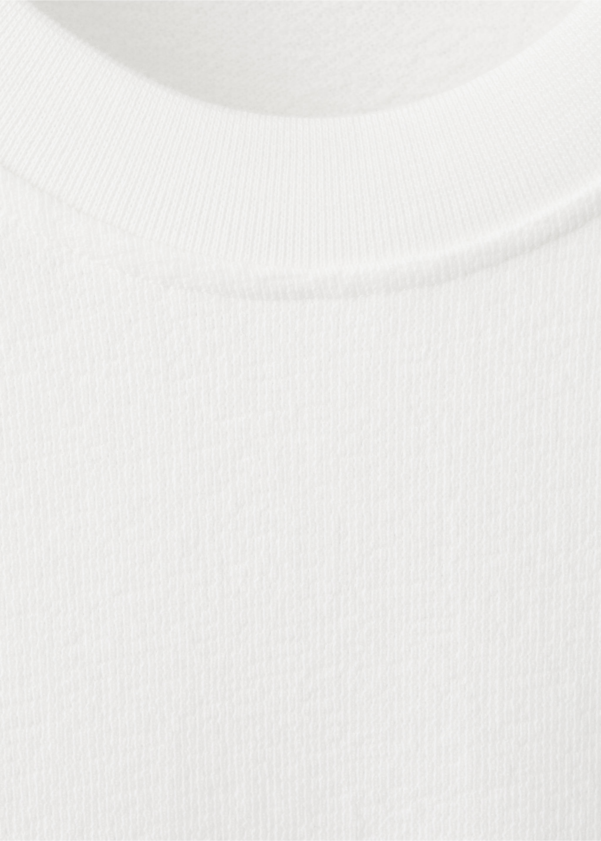100% cotton T-shirt regular fit - Details of the article 8, White. Ref: 27045964-00.