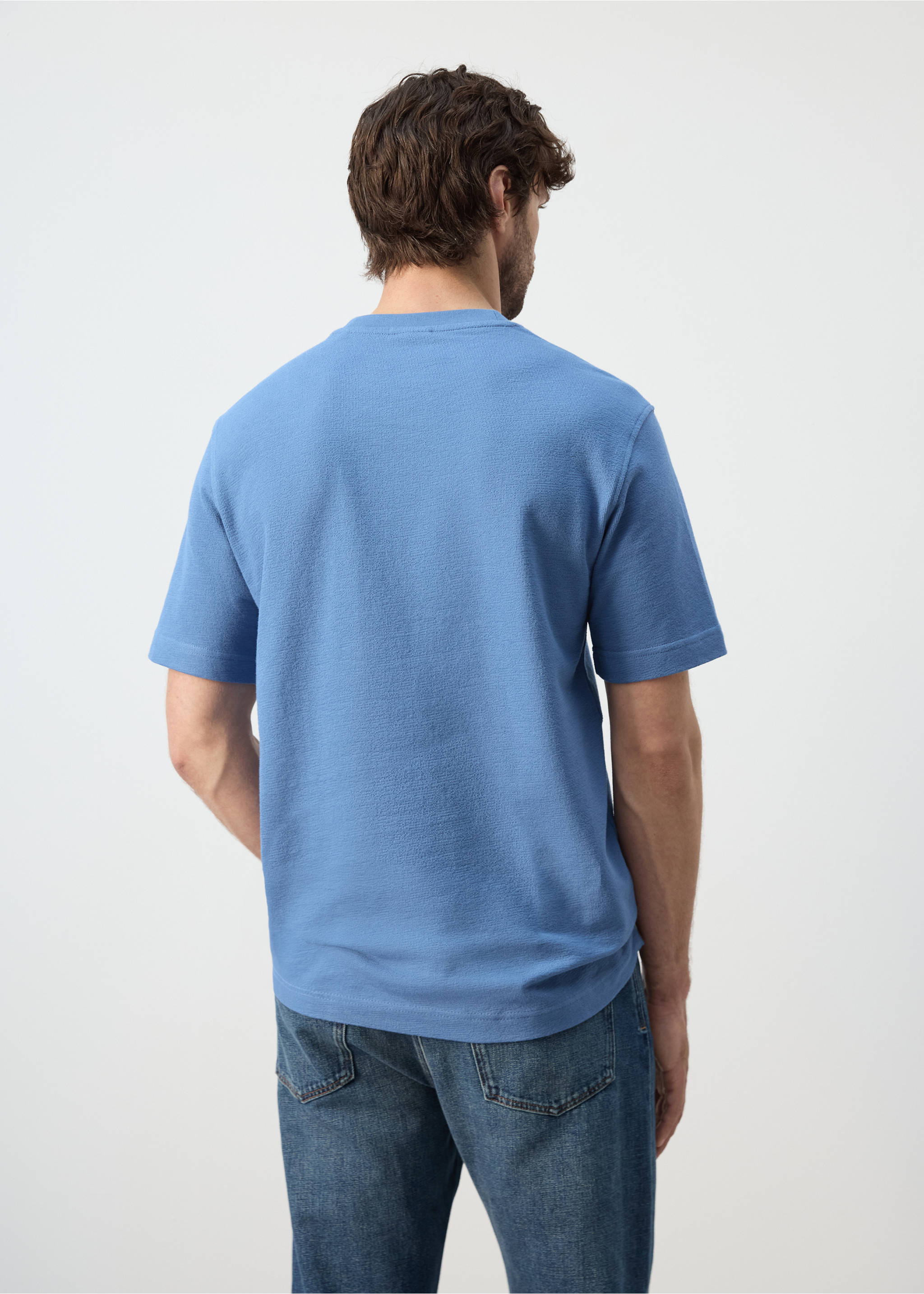 100% cotton T-shirt regular fit - Reverse of the article, China Blue. Ref: 27045964-00.