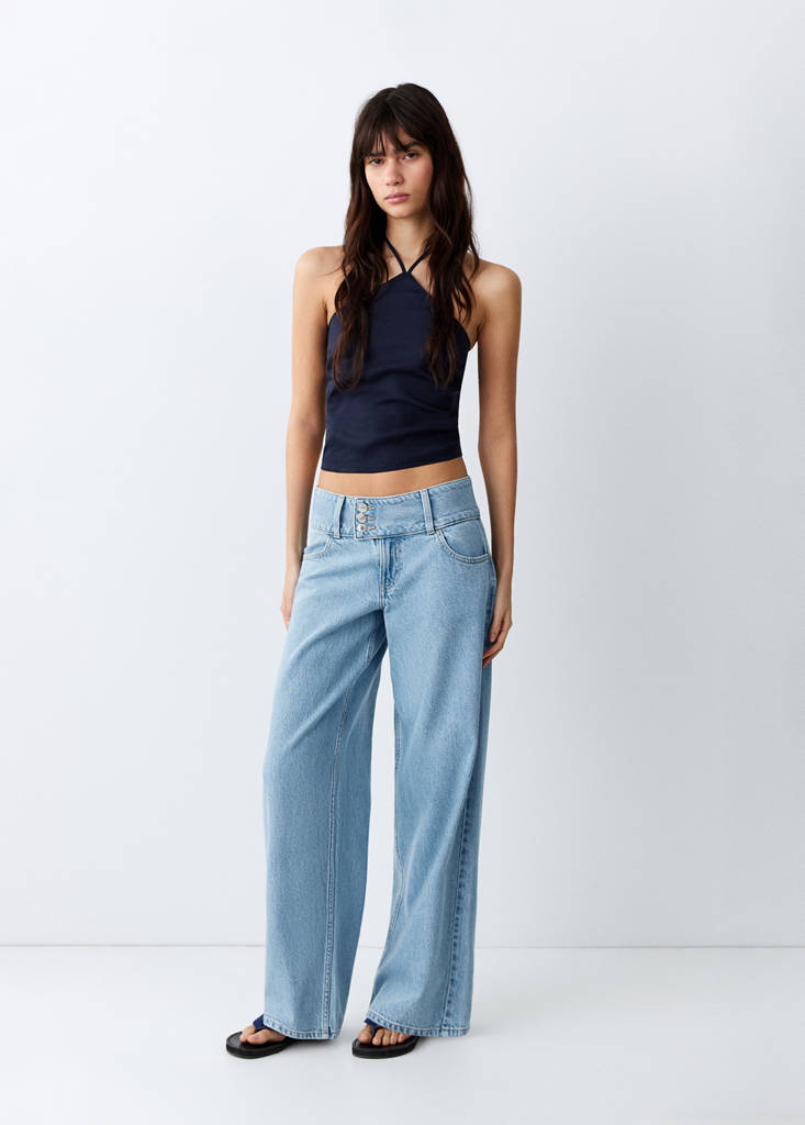 Low waist jeans — Medium Blue