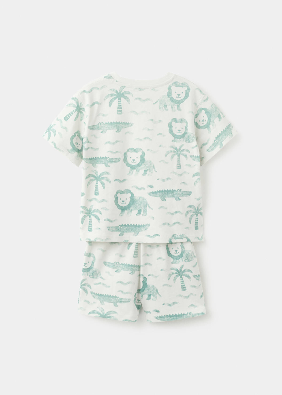 Printed short pyjamas — Aqua Green