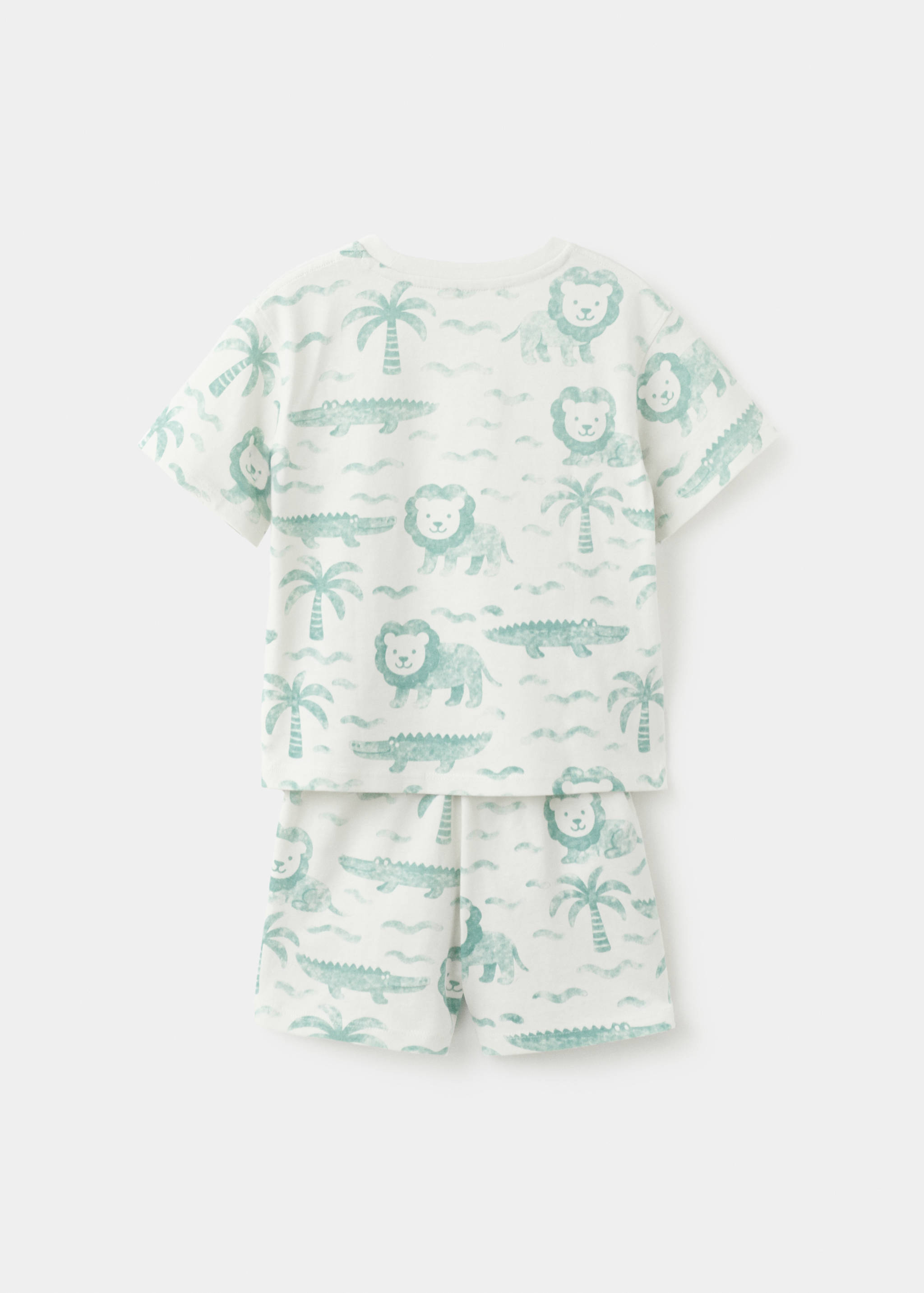 Pijama curt estampat - Revers de l'article