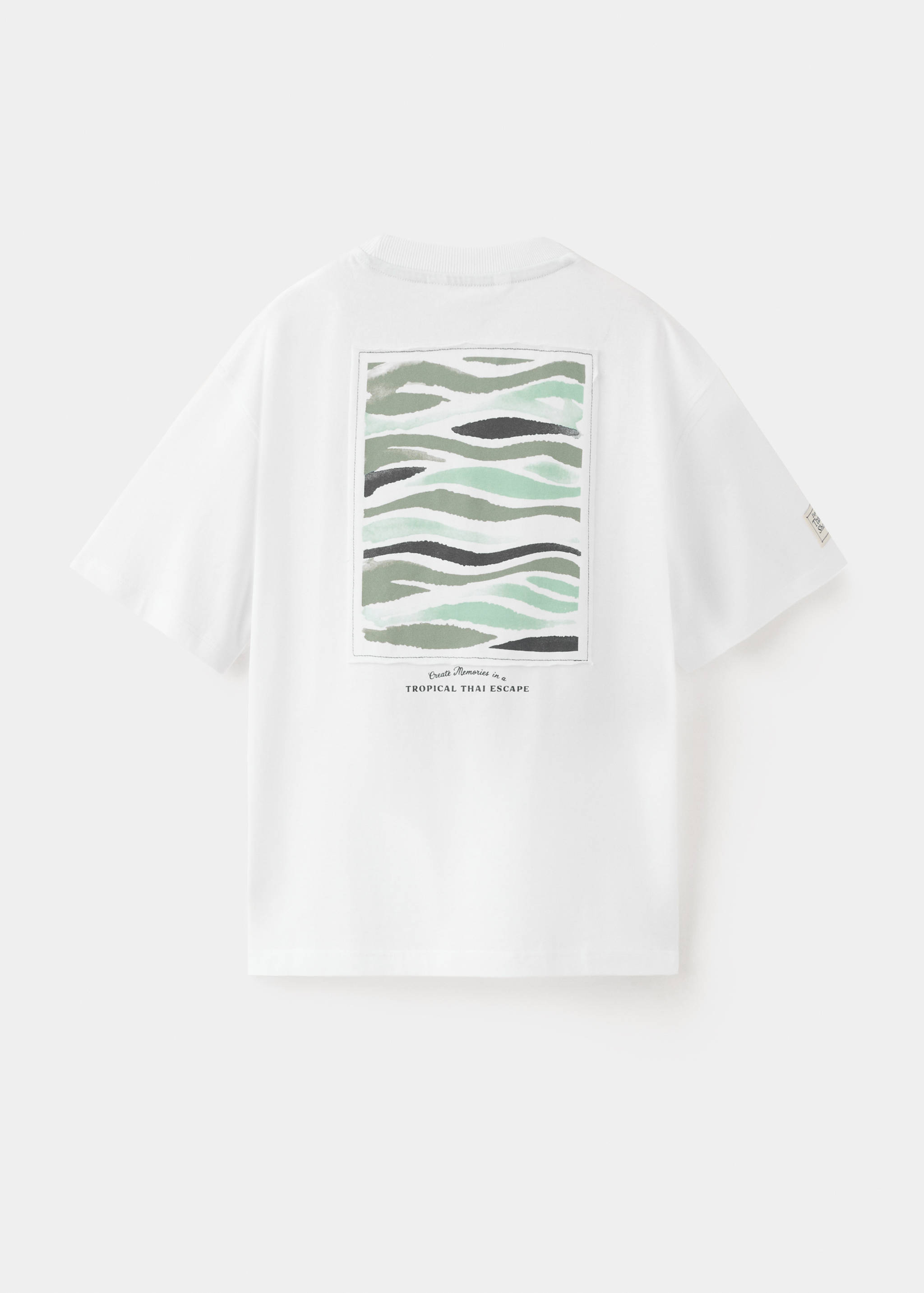 Printed cotton-blend t-shirt - Reverse of the article
