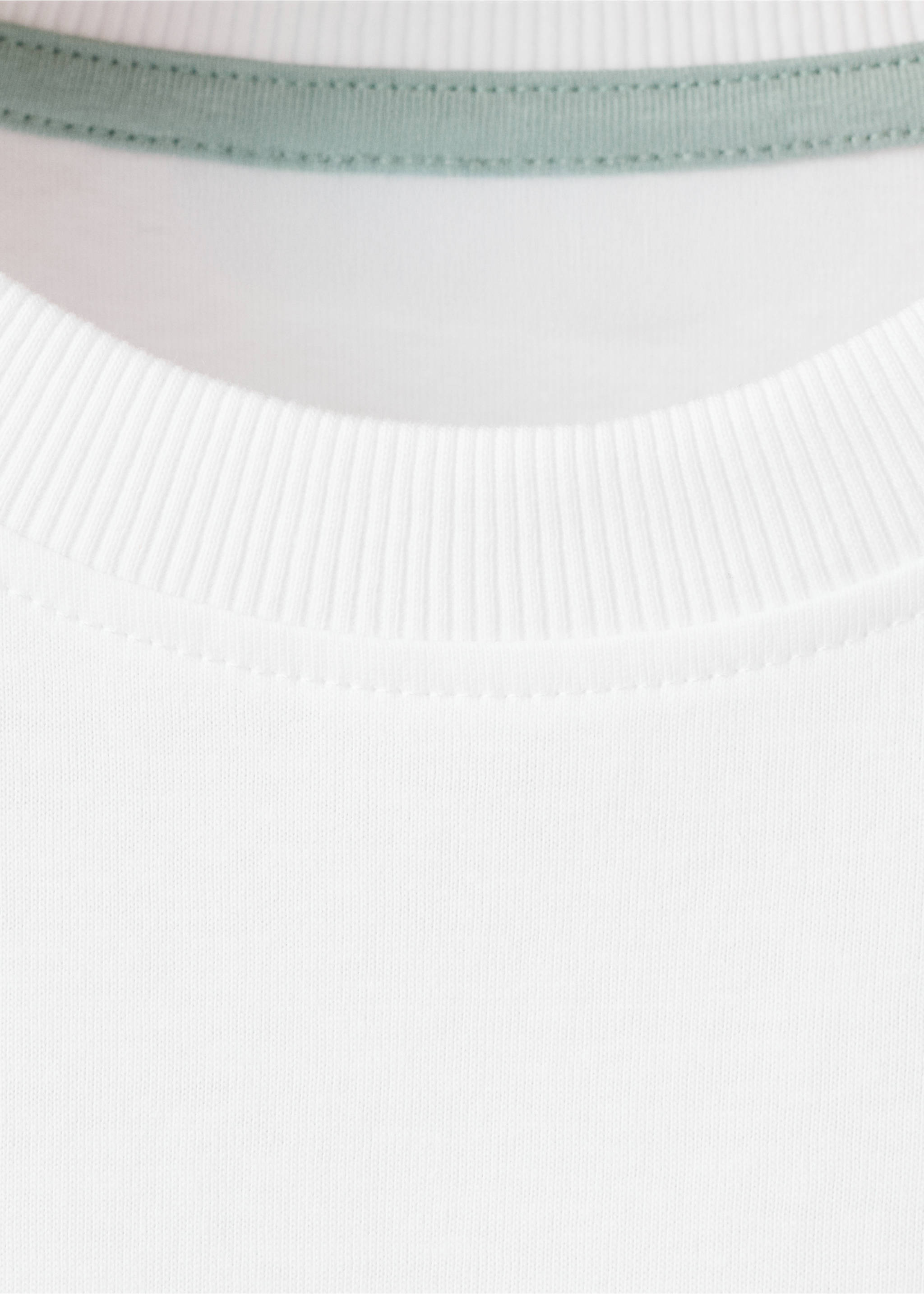 Printed cotton-blend t-shirt - Details of the article 0, White. Ref: 27045968-00.