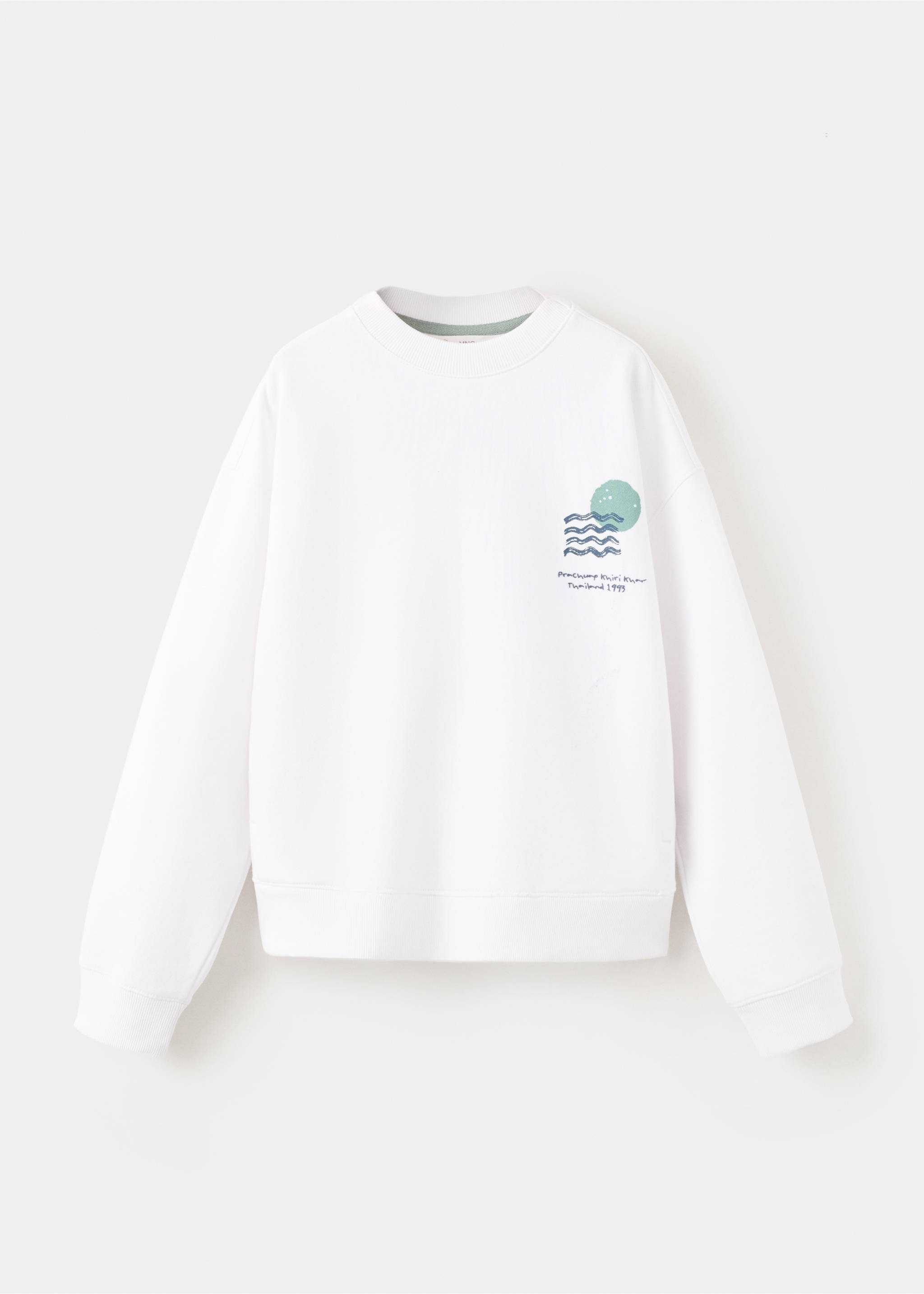 Sudadera algodón texto estampado - Artículo sin modelo, Blanco roto. Ref: 27045970-00.