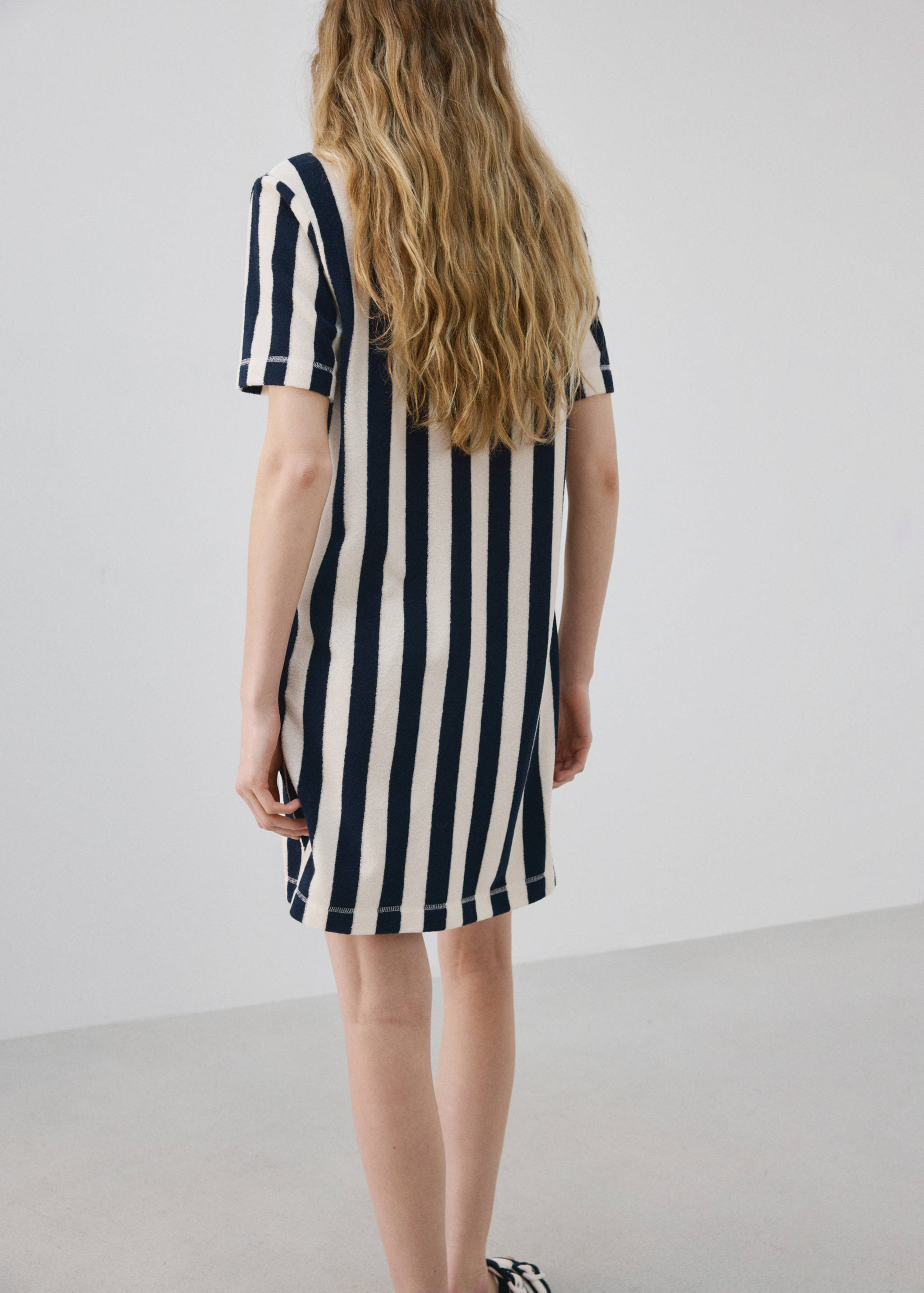 Nachthemd van badstof met strepen - Achterkant van het artikel