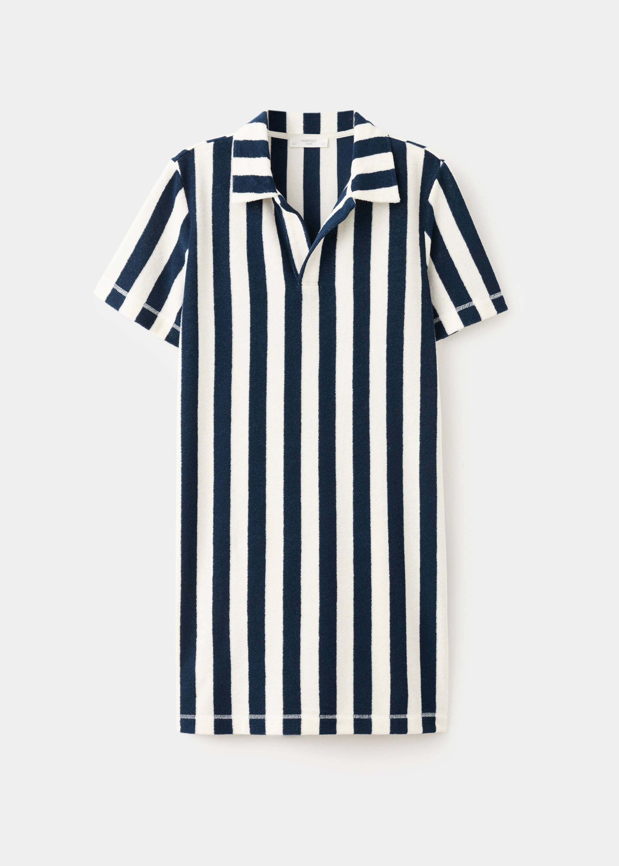 Terry cotton striped nightdress - Article without model