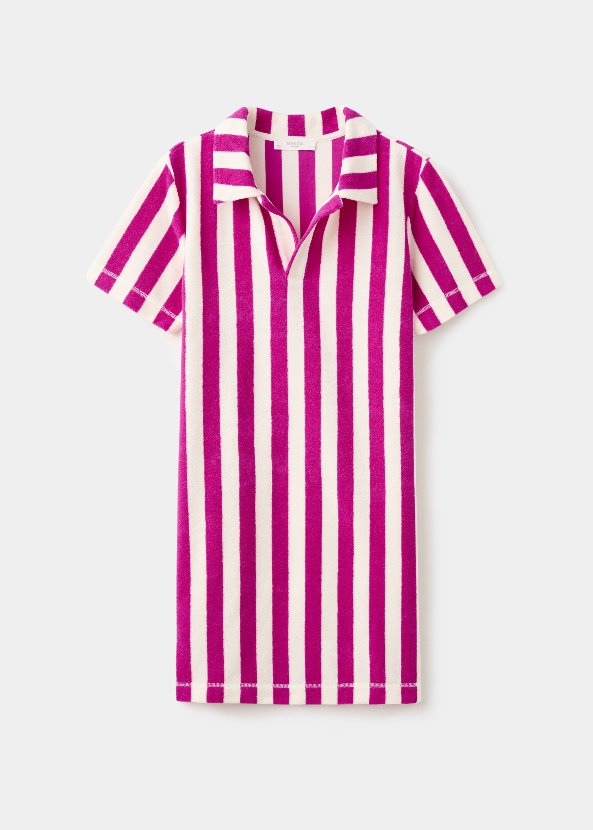 Terry cotton striped nightdress - Article without model