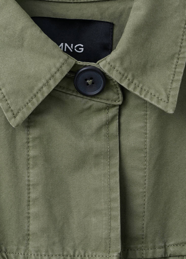 Oversized denim parka — Khaki