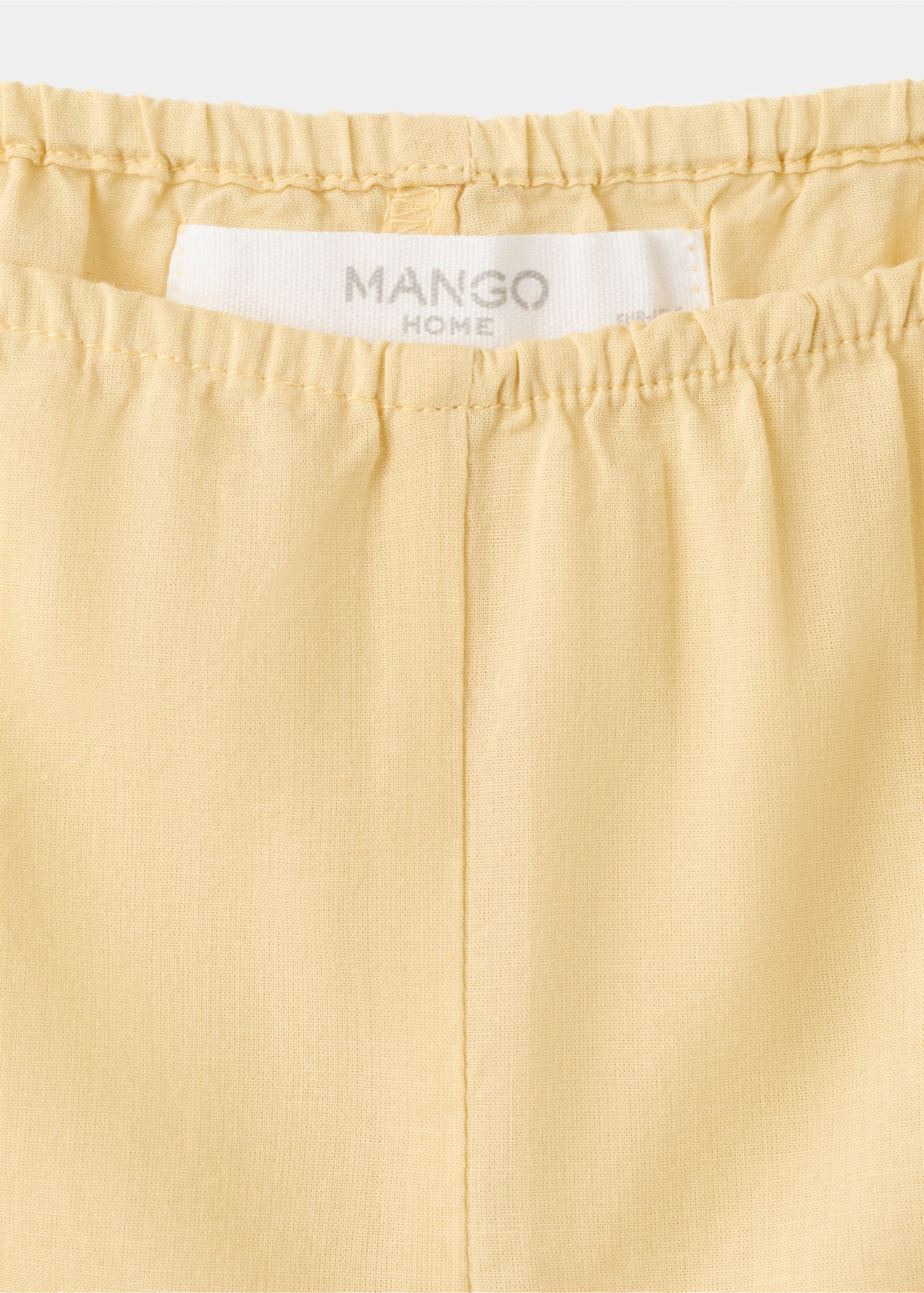 100% cotton pajama shorts - Details of the article 0, Pastel Yellow. Ref: 27045974-00.