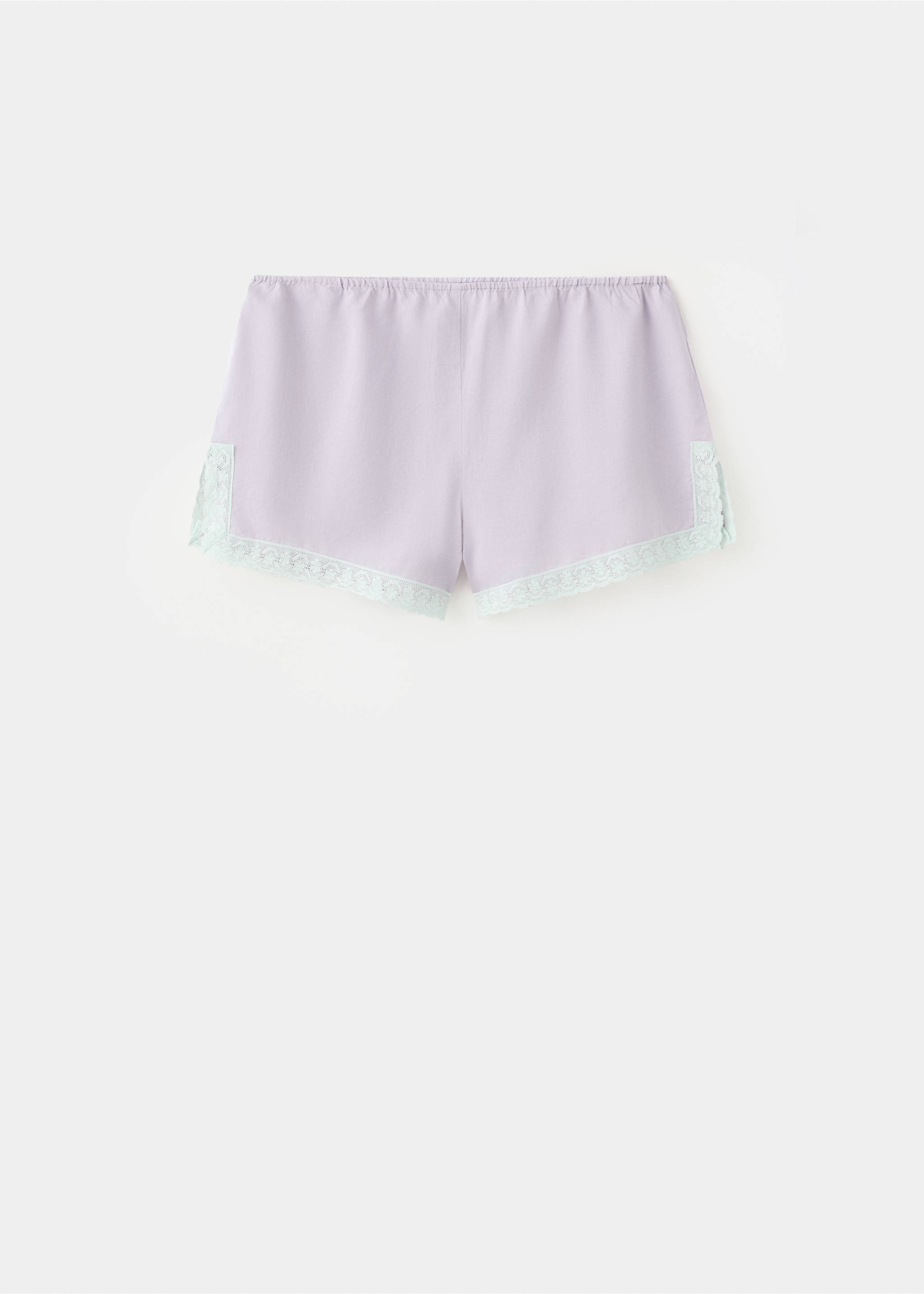100% cotton pajama shorts - Article without model, Lilac. Ref: 27045974-00.