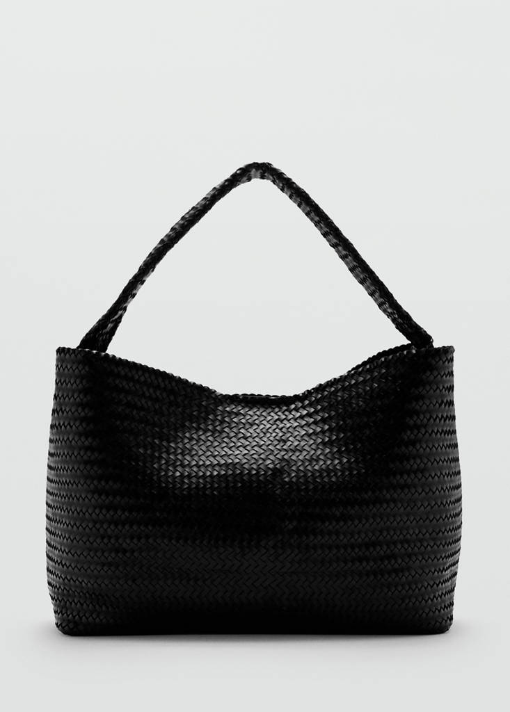Borsa Pelle Intrecciata Misura Media