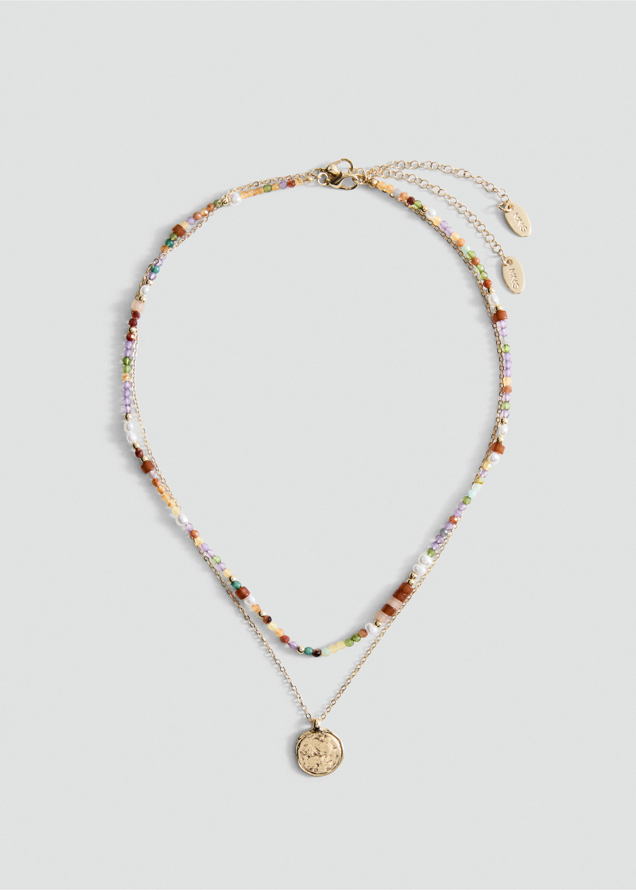 Set 2 combined necklaces - Article without model, Gold. Ref: 27045978-00.