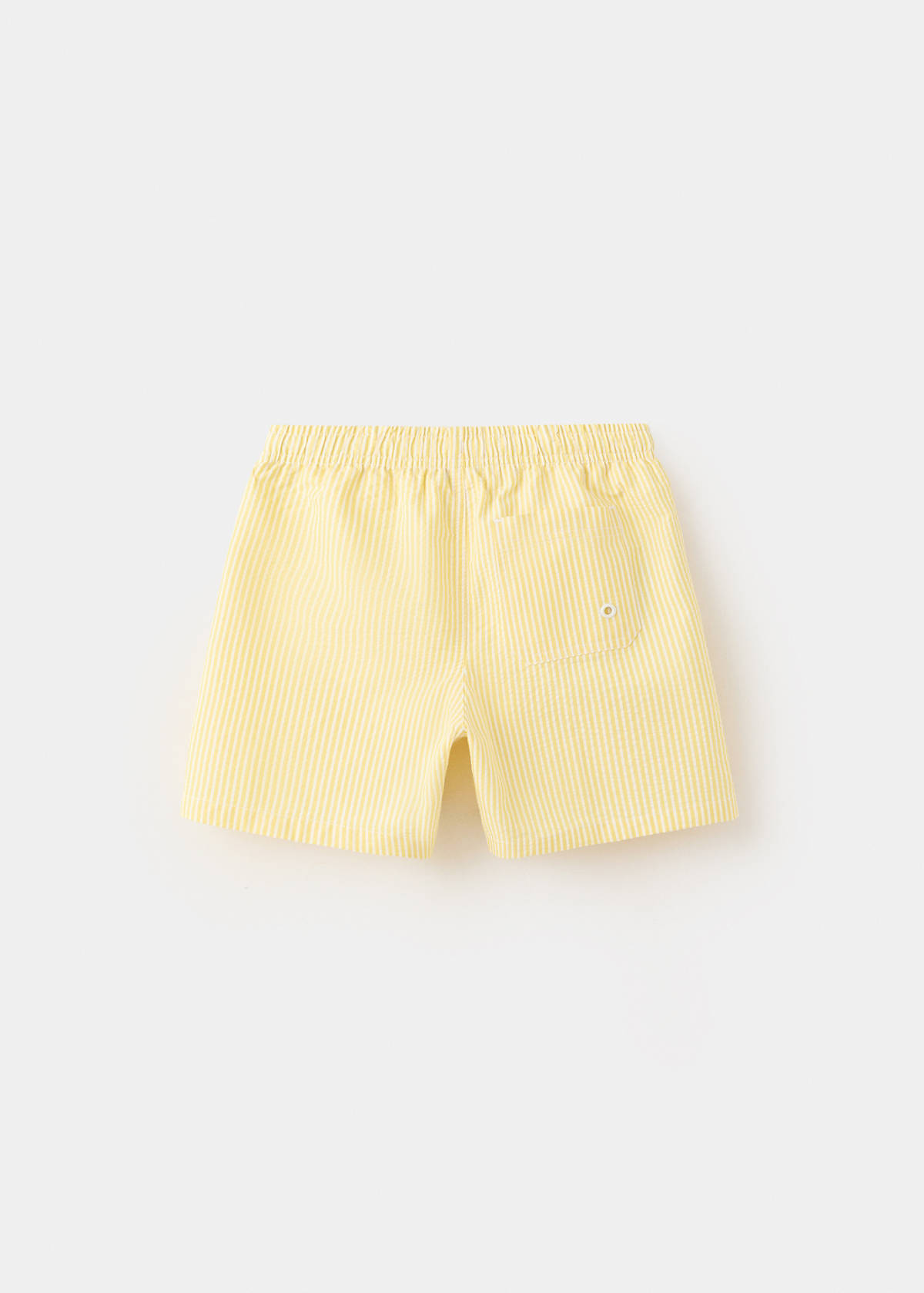 Seersucker striped swimsuit — Yellow