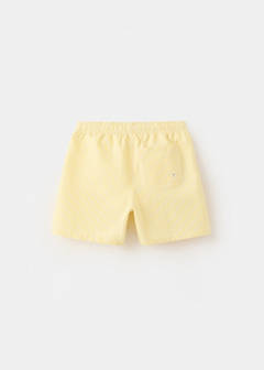 Seersucker striped swimsuit — Yellow 4