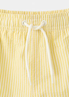 Seersucker striped swimsuit — Yellow 3