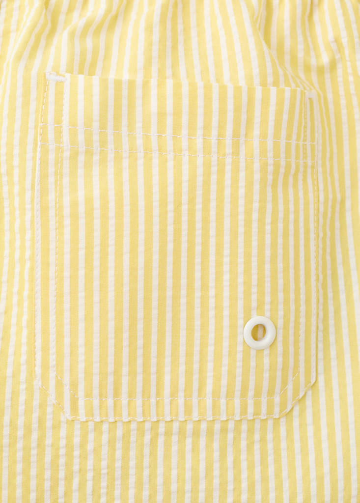 Seersucker striped swimsuit — Yellow