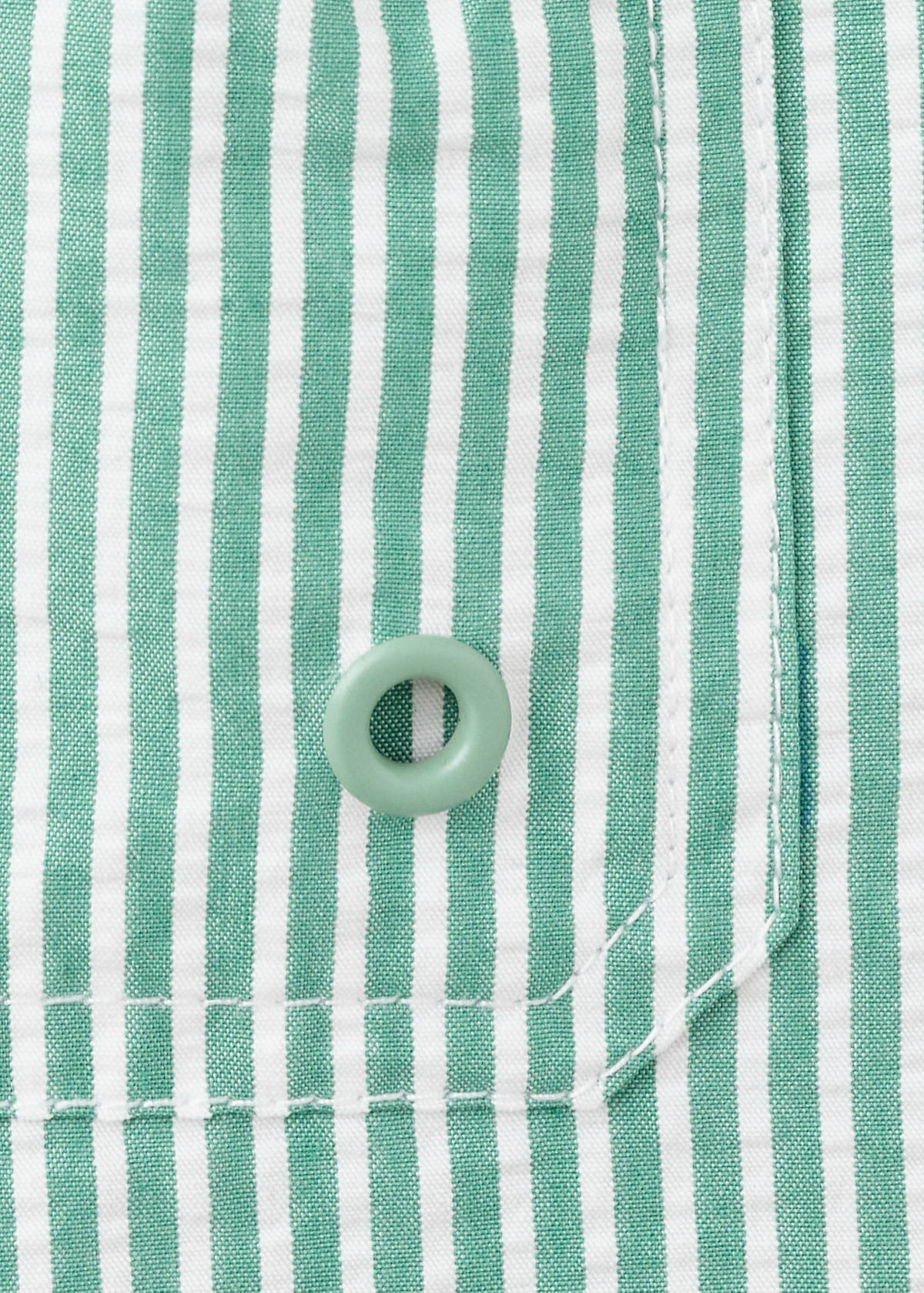 Seersucker striped swimsuit — Green