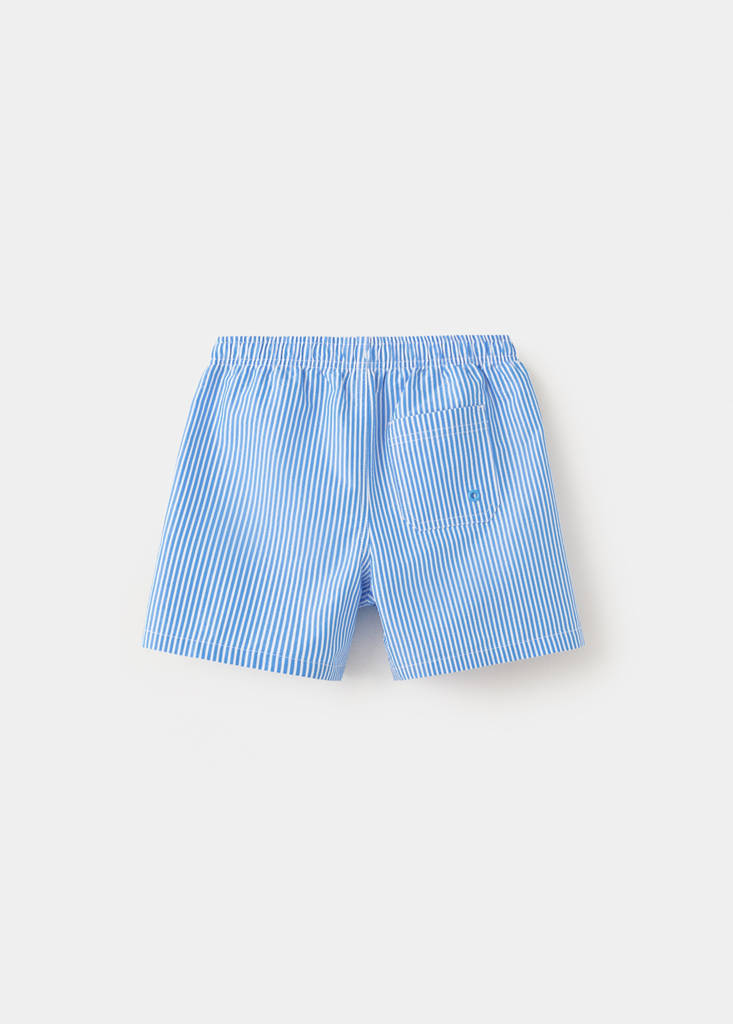 Seersucker striped swimsuit — Blue