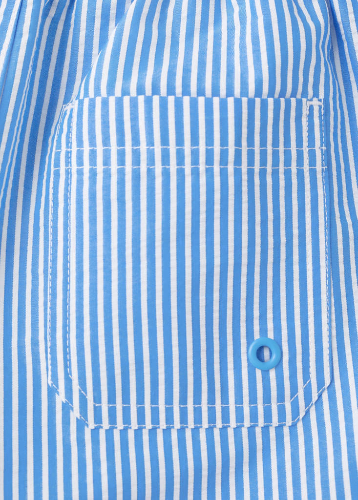 Seersucker striped swimsuit — Blue