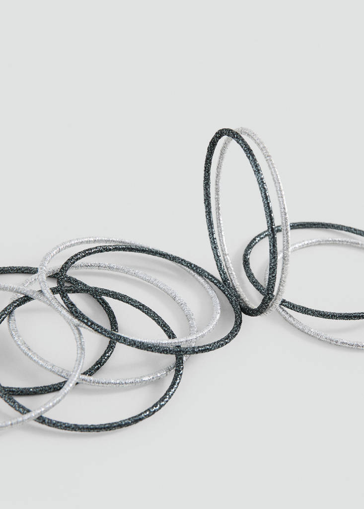 Set of sparkle bracelets — Silver