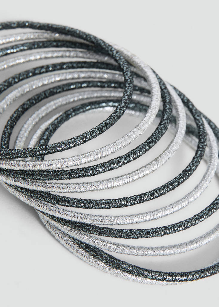 Set of sparkle bracelets — Silver