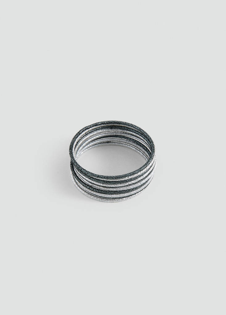 Set of sparkle bracelets — Silver