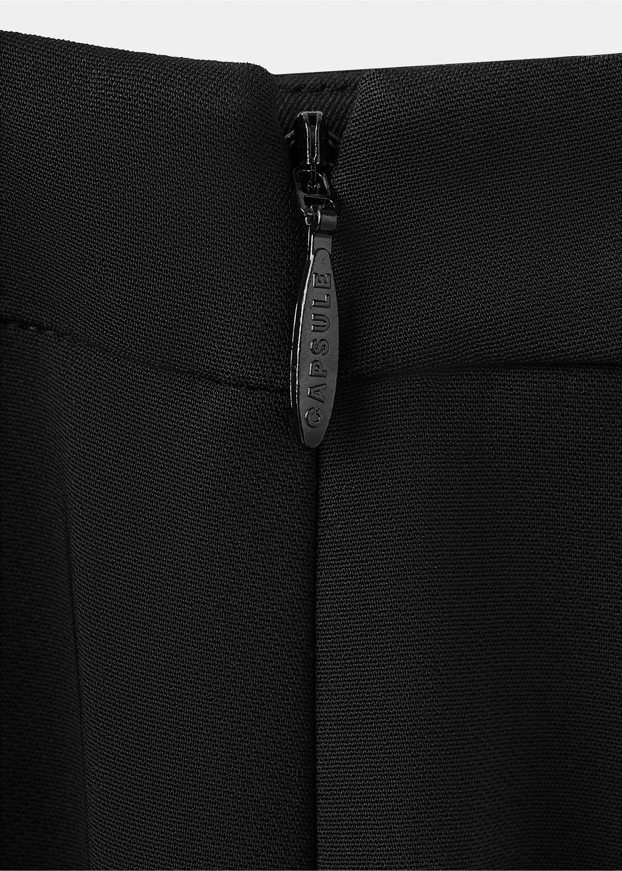 Pantalon évasé taille haute - Détail de l'article 8, Noir. Ref: 27045992-00.