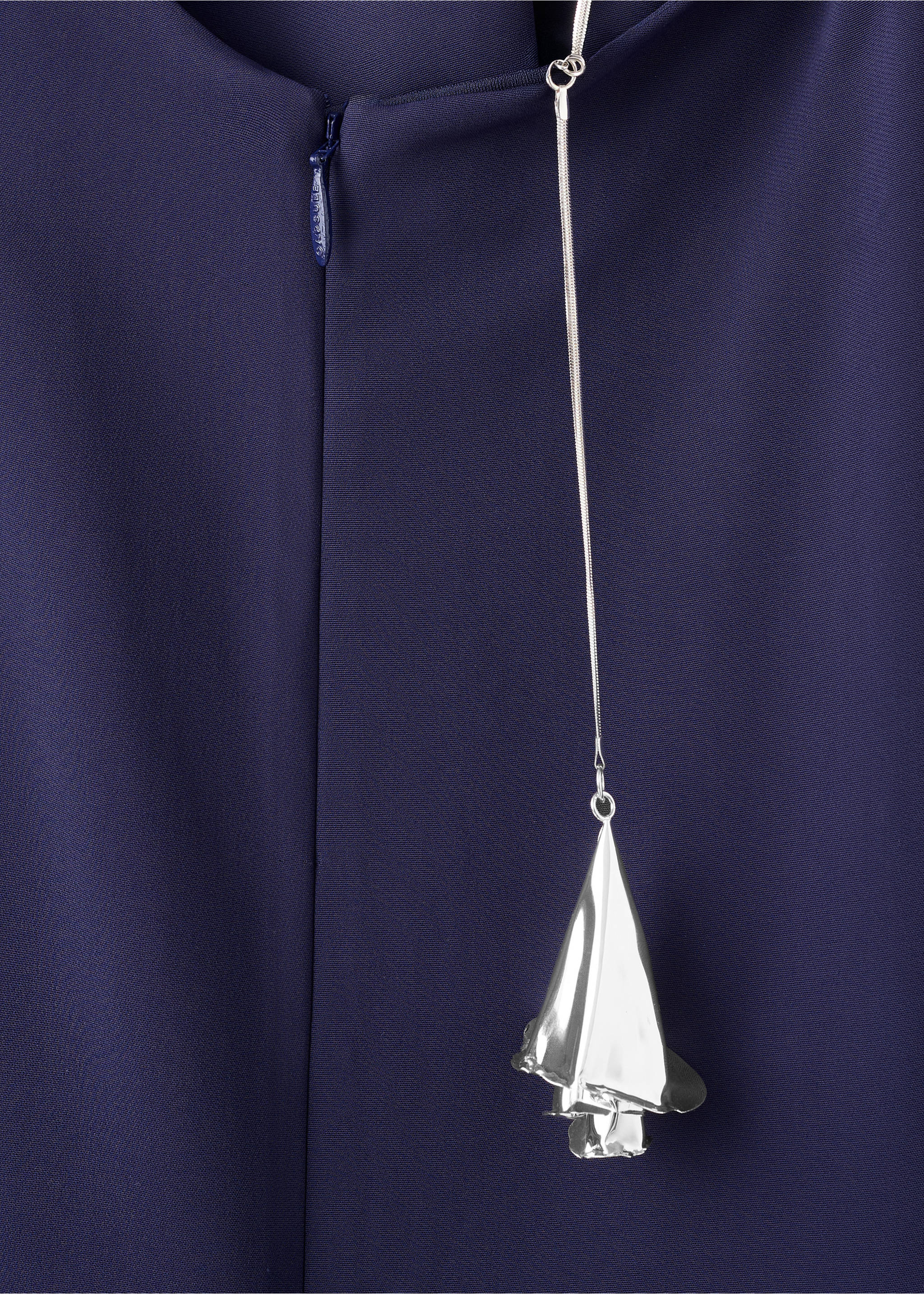 Rochie asimetrică cu aplicație metalică - Detaliu al articolului 0, Albastru nupțial. Ref: 27045994-00.