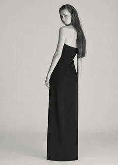 Strapless dress with metallic buckle — Black 3