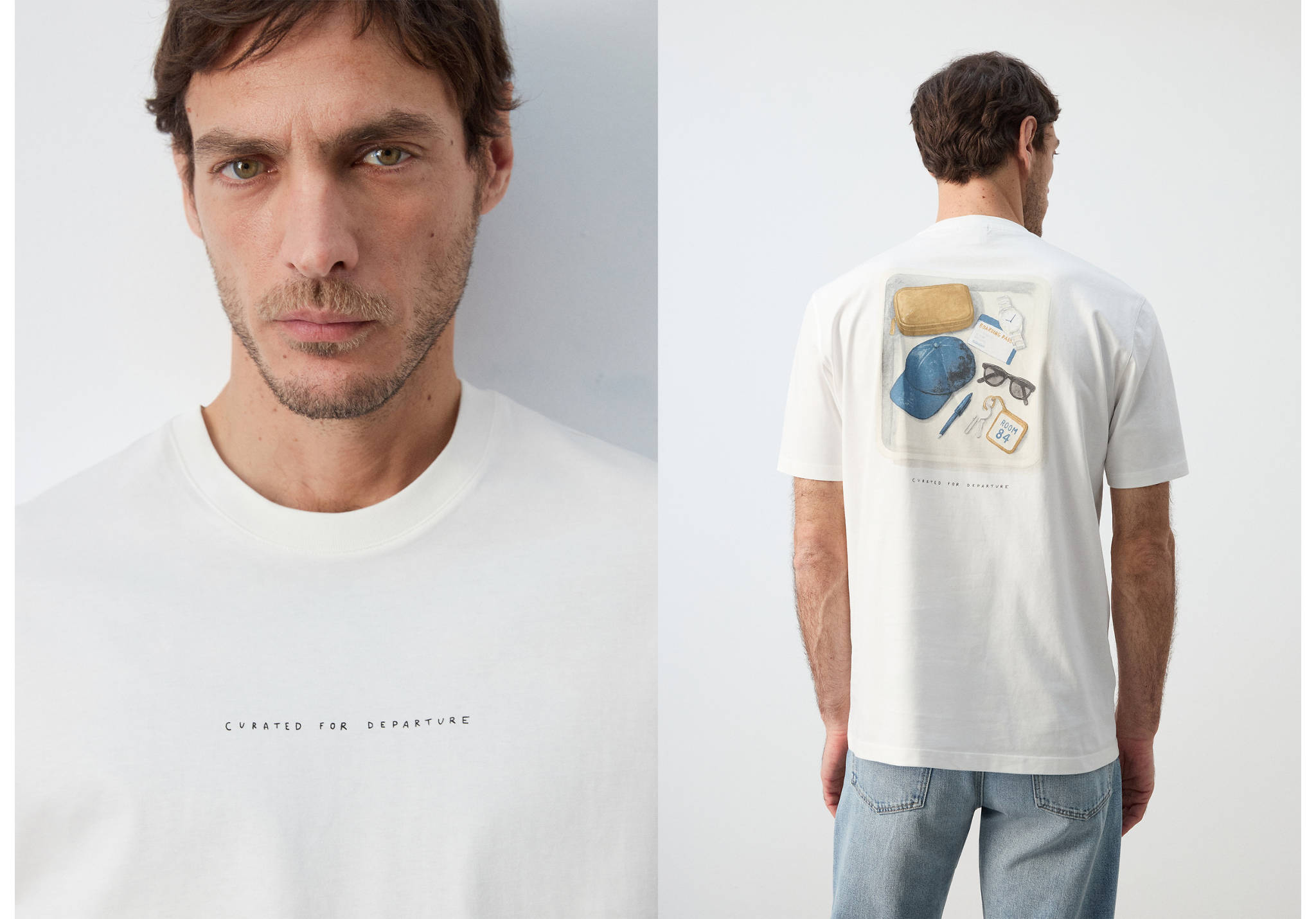 100% cotton graphic tee - Panoramic plane