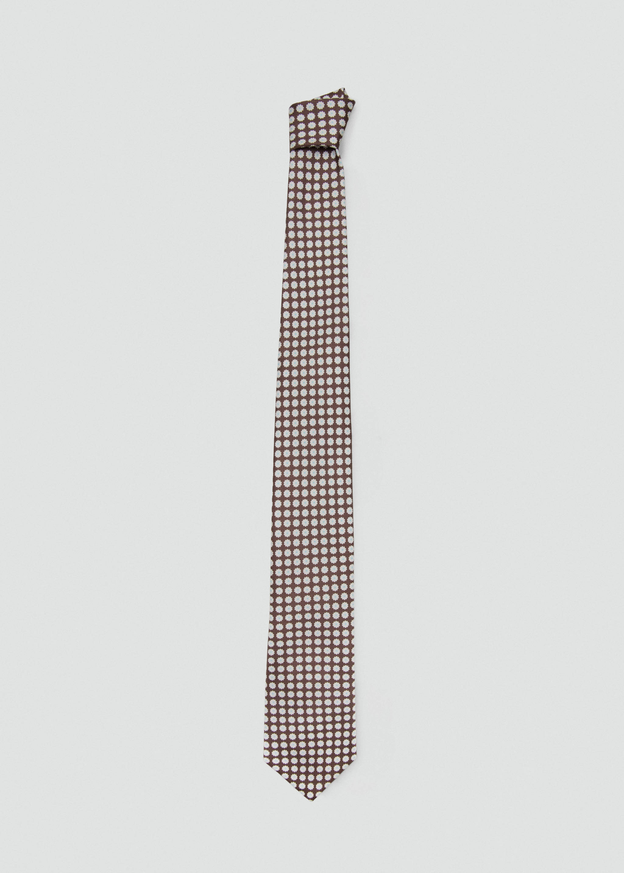 100% silk tie with floral print - Article without model