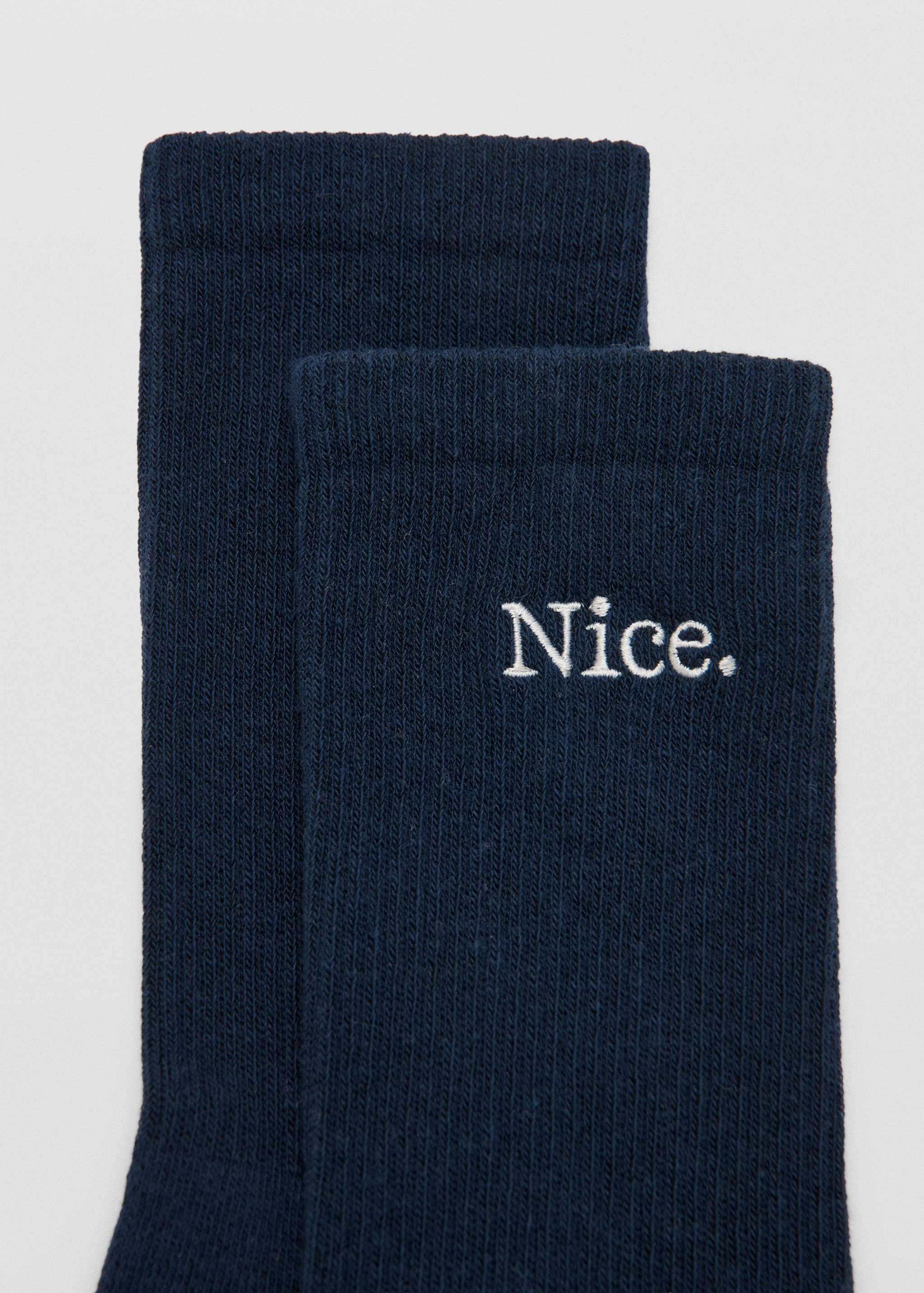 Calcetines algodón bordados - Plano medio