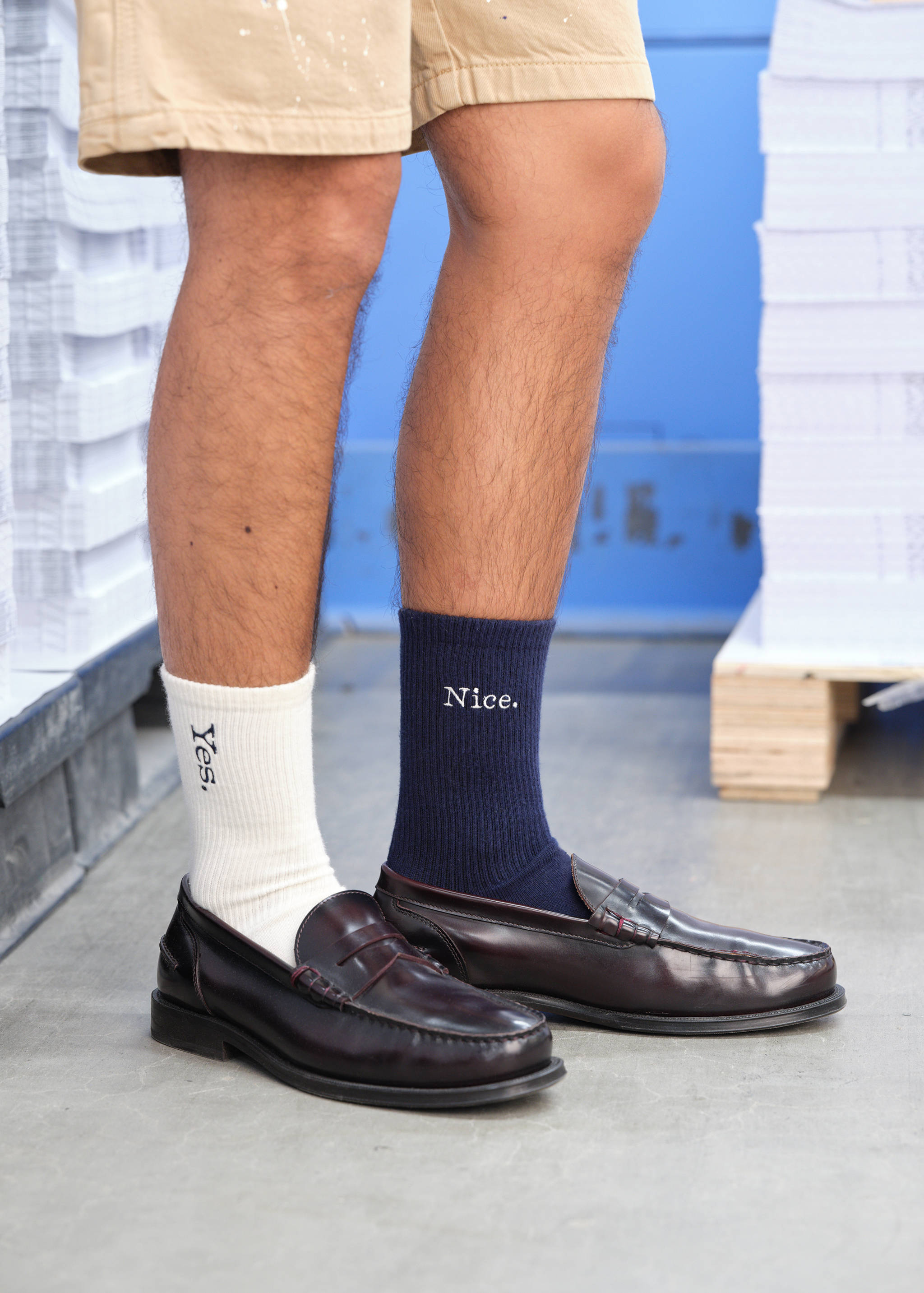 Calcetines algodón bordados - Plano general