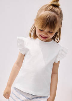 Ruffle top with embroidered details — Off White 1