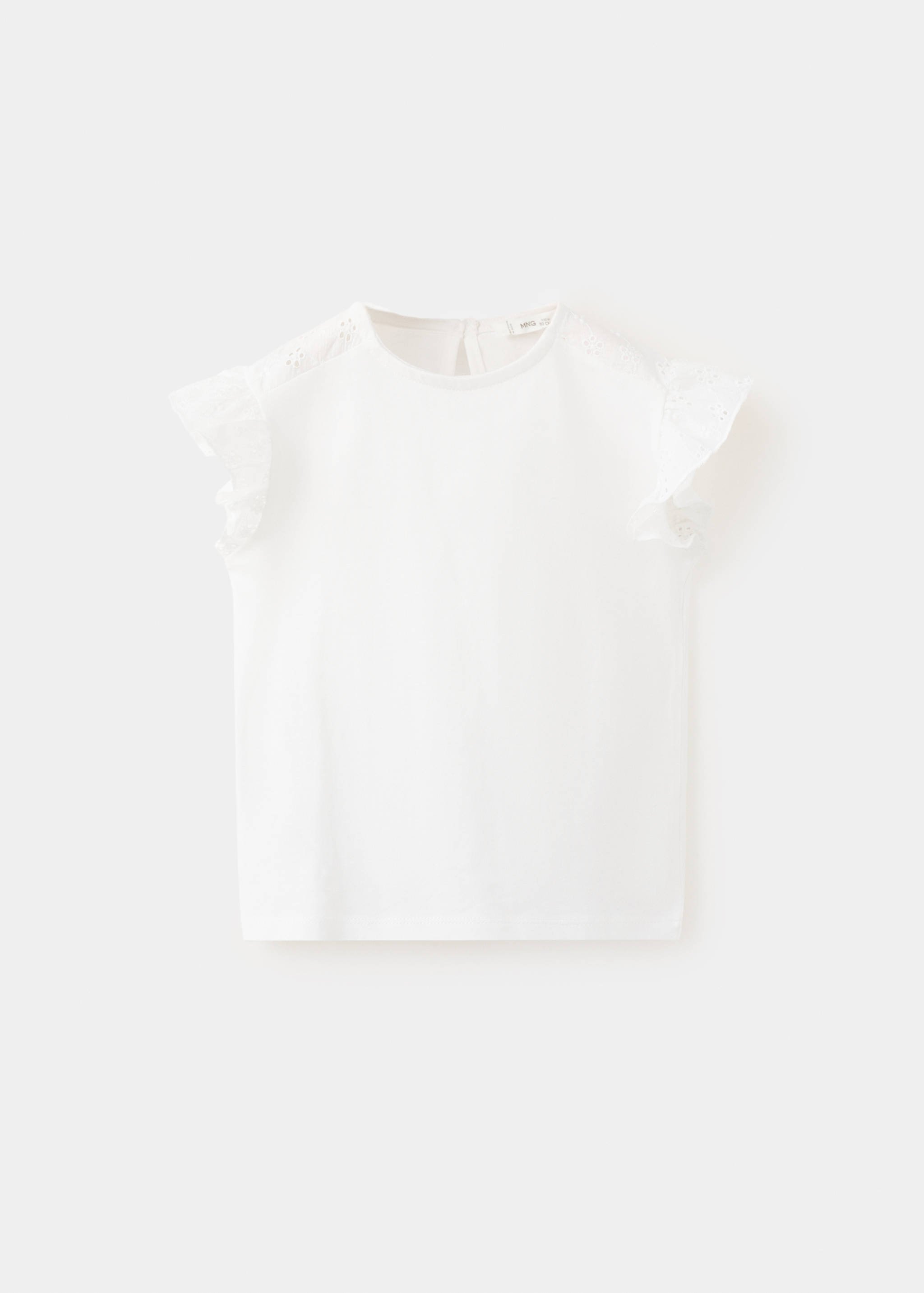 Ruffle top with embroidered details - Article without model