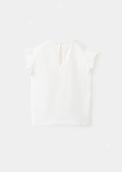 Ruffle top with embroidered details — Off White 4