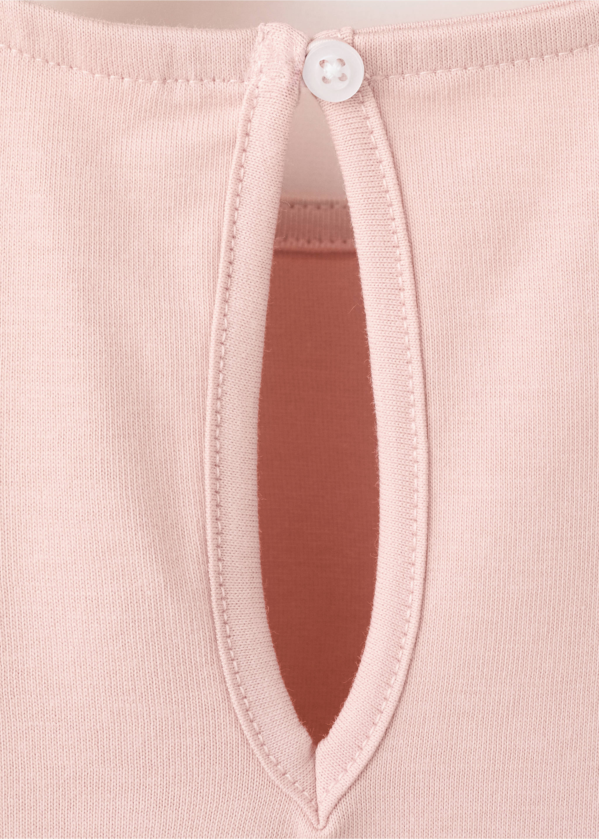 Ruffle top with embroidered details - Details of the article 0, Pink. Ref: 27046339-00.