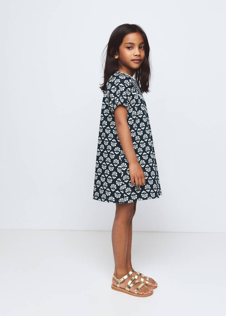 Floral print dress — Navy