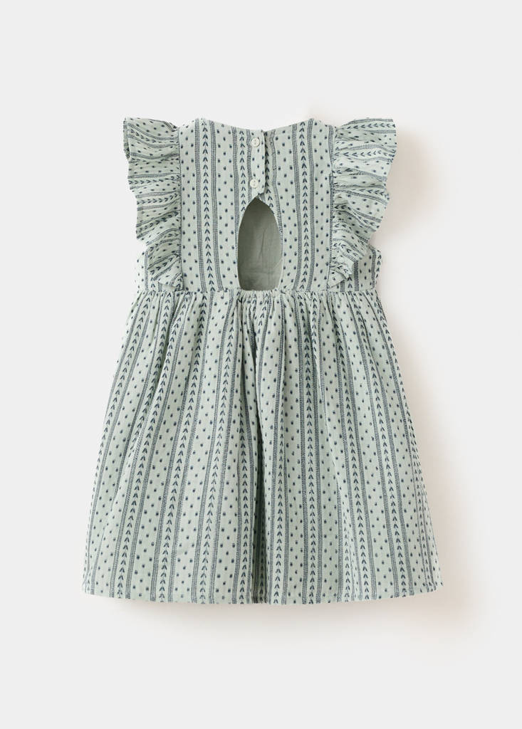Short dress with frill detail — Pastel Green