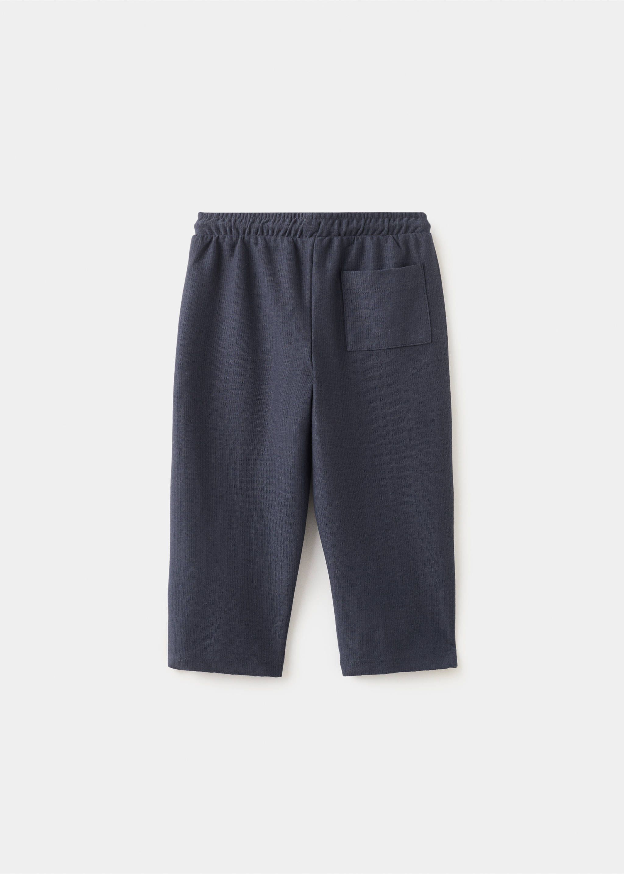 Pantalons cotó cordill - Revers de l'article, Blau marí fosc. Ref: 27046343-00.