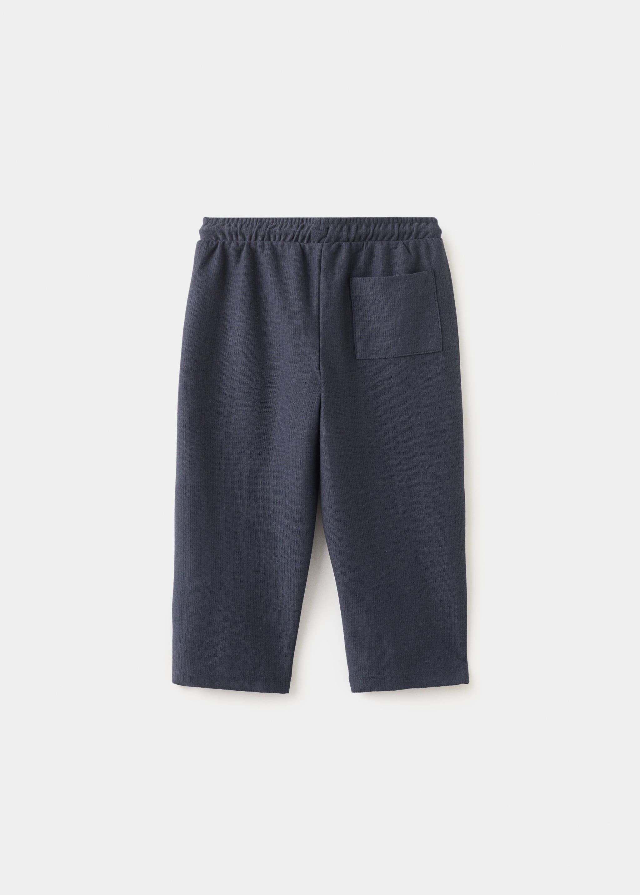 Drawstring cotton trousers - Reverse of the article