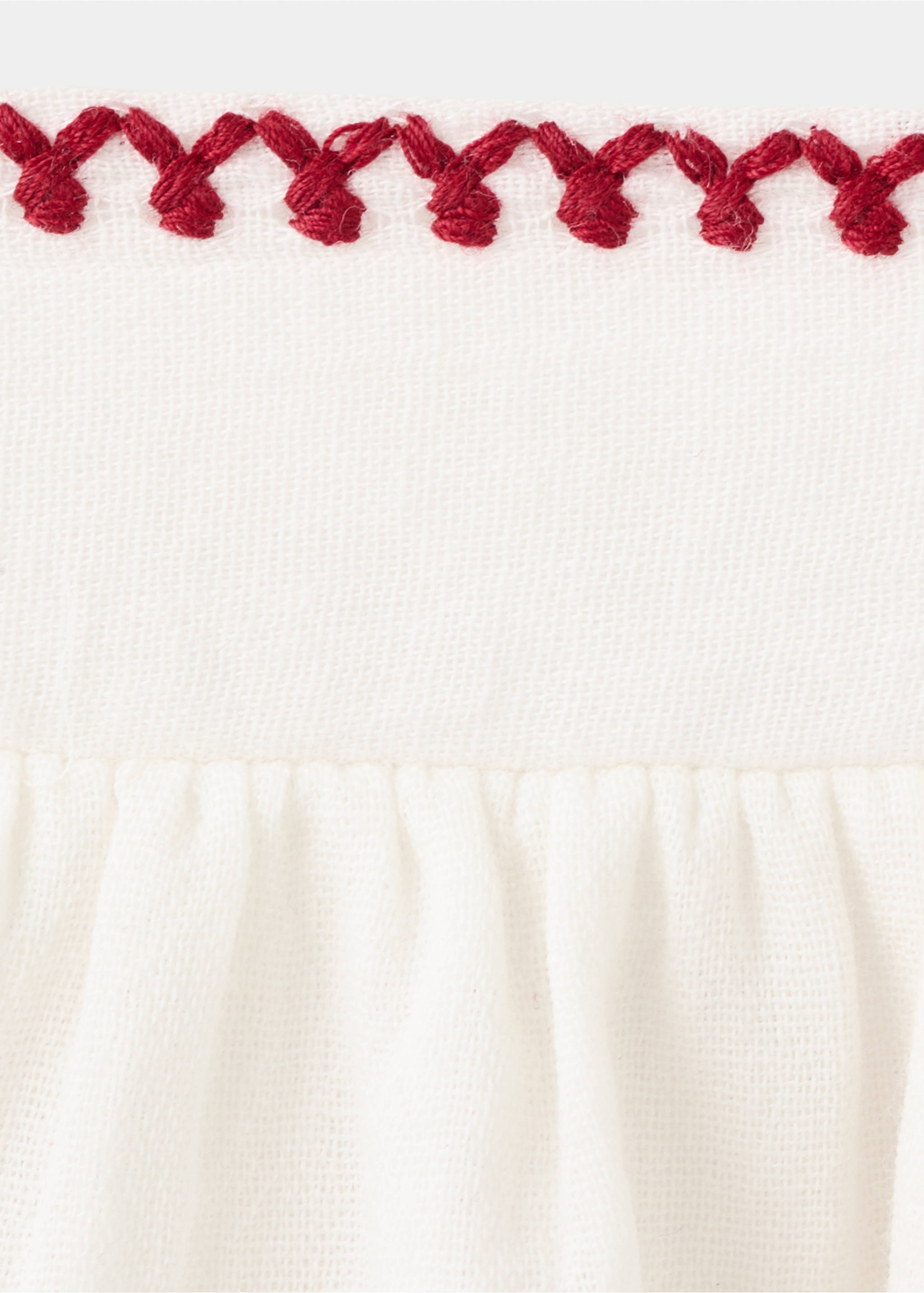 Embroidered off-the-shoulder blouse - Details of the article 0, White. Ref: 27046344-00.