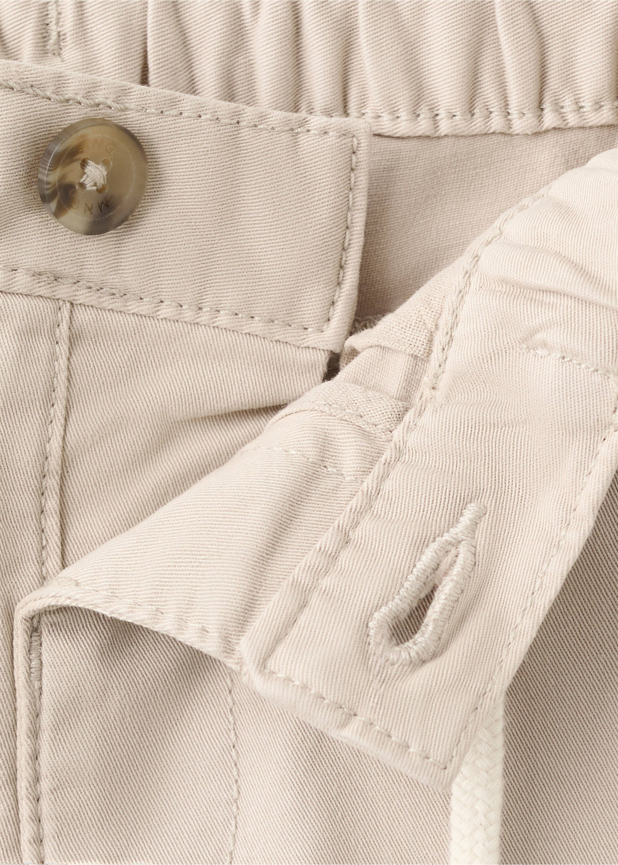 Bermudas algodón cordón - Detalle del artículo 8, Arena. Ref: 27046345-00.