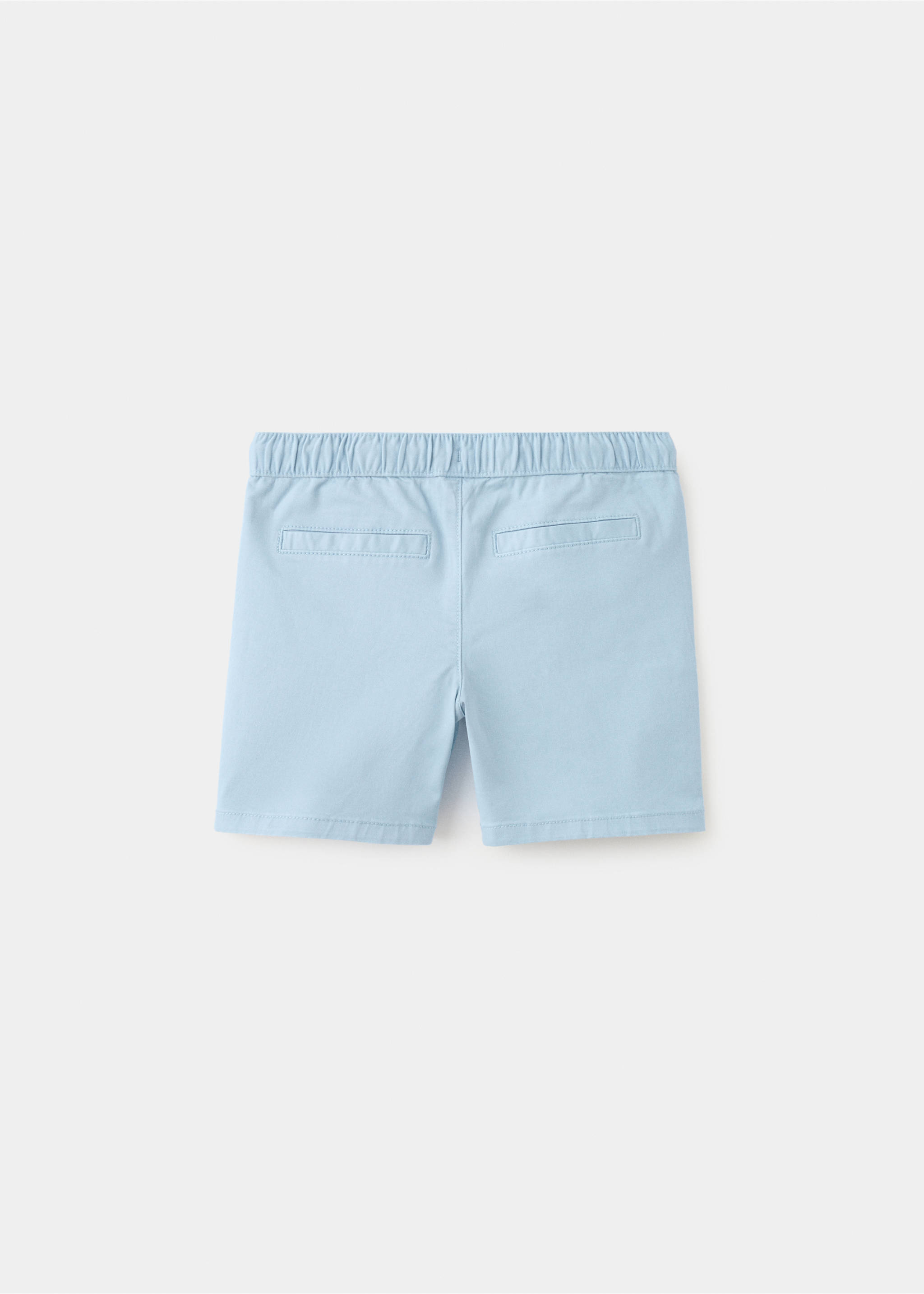 Bermudas algodón cordón - Reverso del artículo, Azul celeste. Ref: 27046345-00.