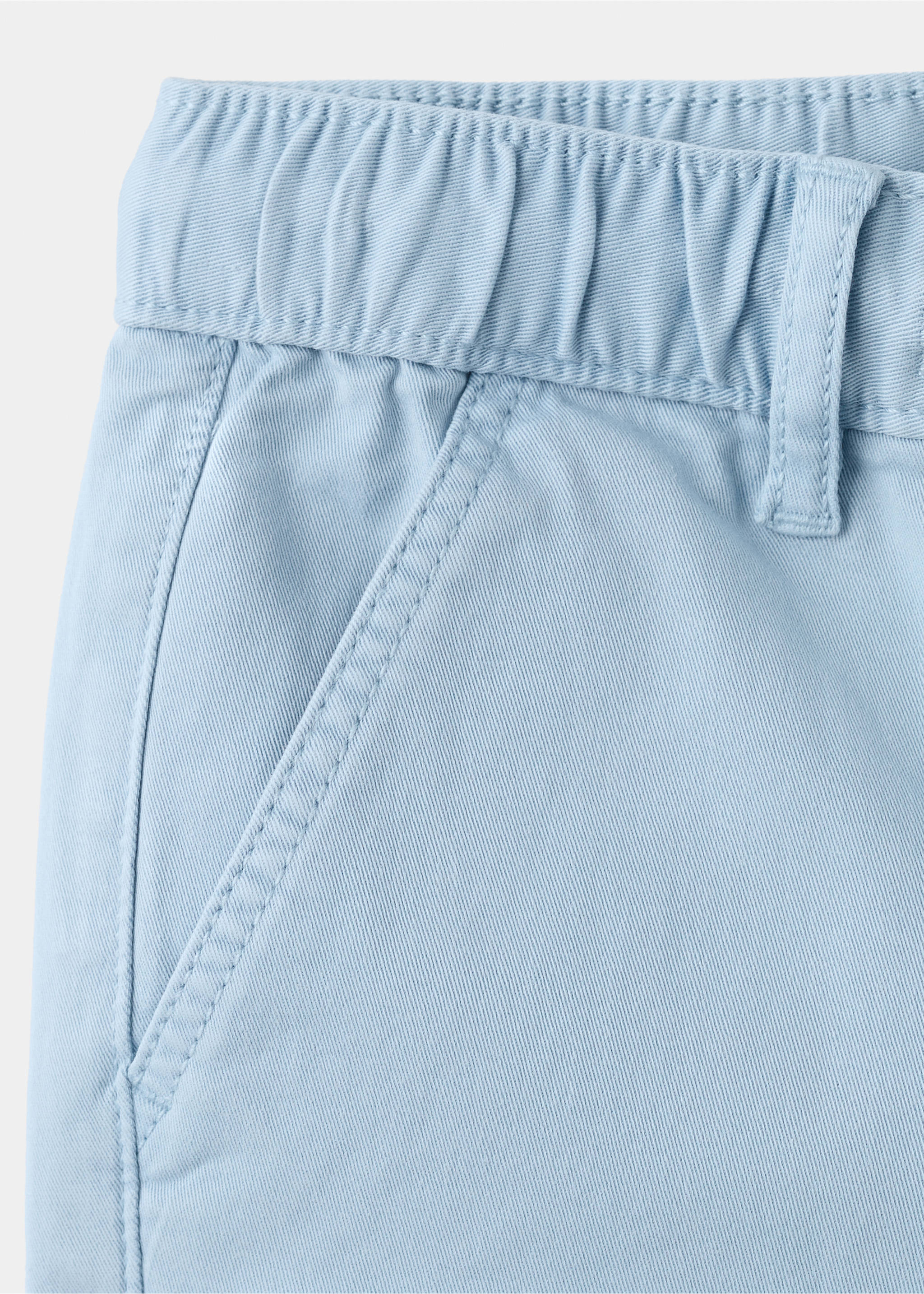 Bermudas algodón cordón - Detalle del artículo 0, Azul celeste. Ref: 27046345-00.