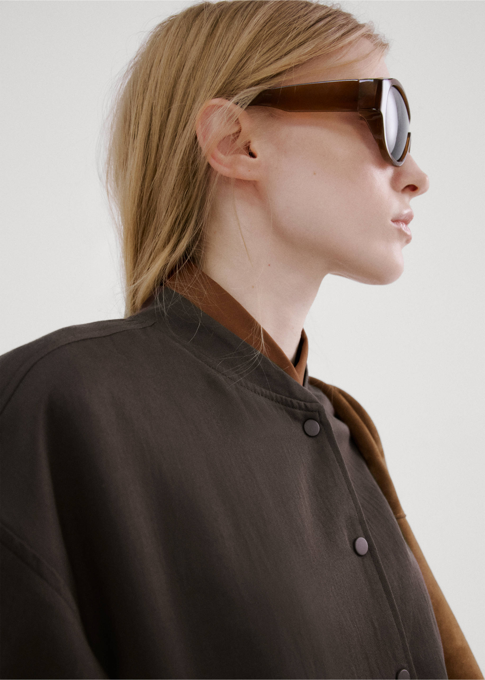 جاكيت جيشي من الليوسيل - تفاصيل المنتج 6, أرجواني. Ref: 27046346-00.