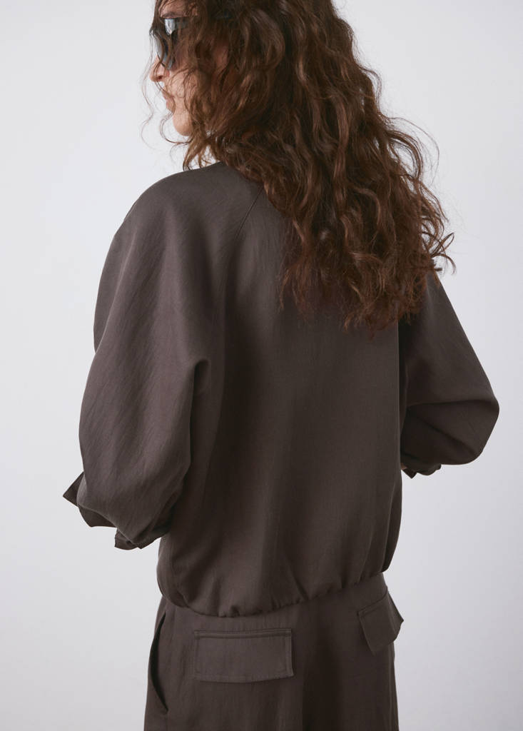 Lyocell bomber jacket — Purple