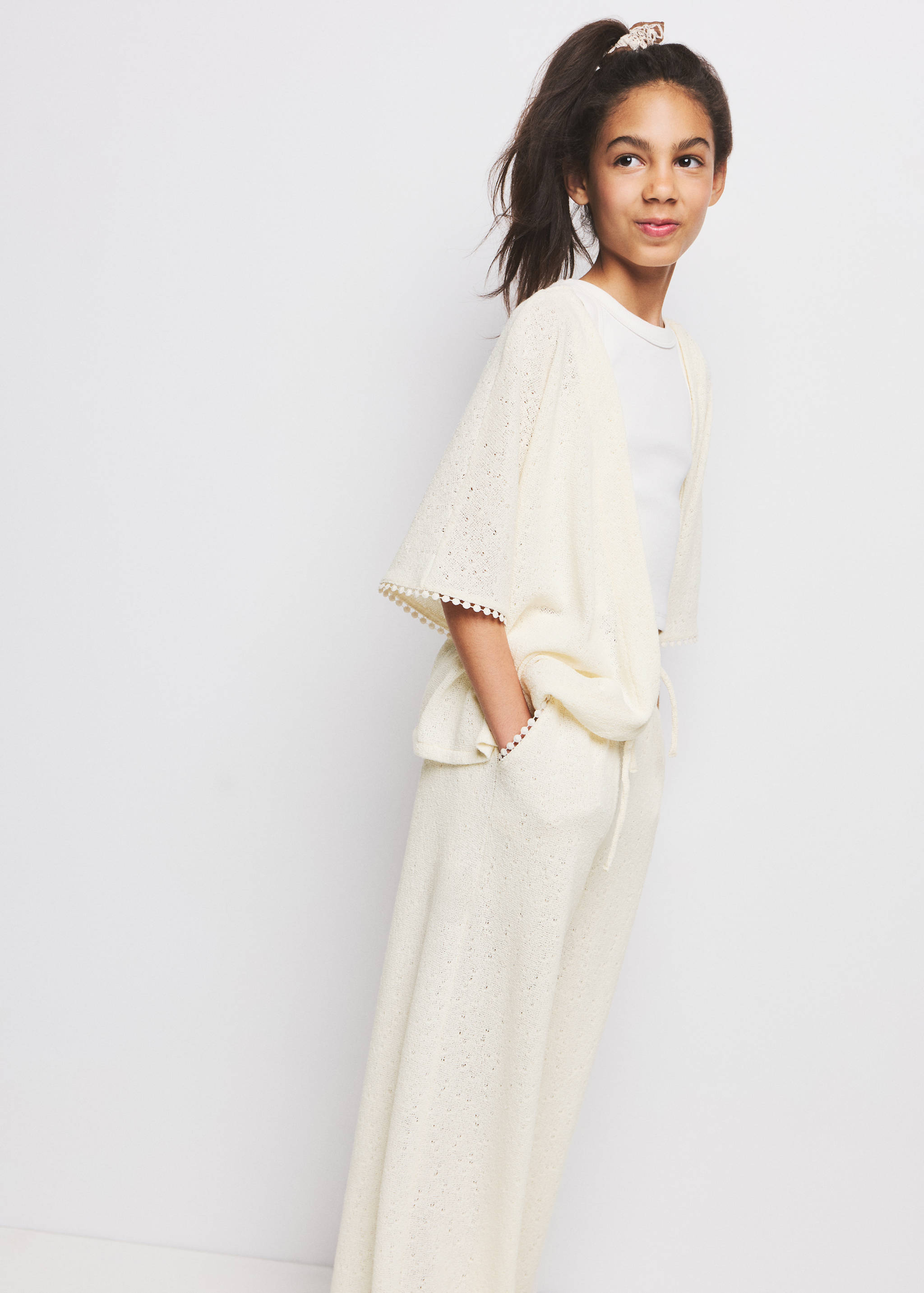 Camiseta kimono punto - Plano medio