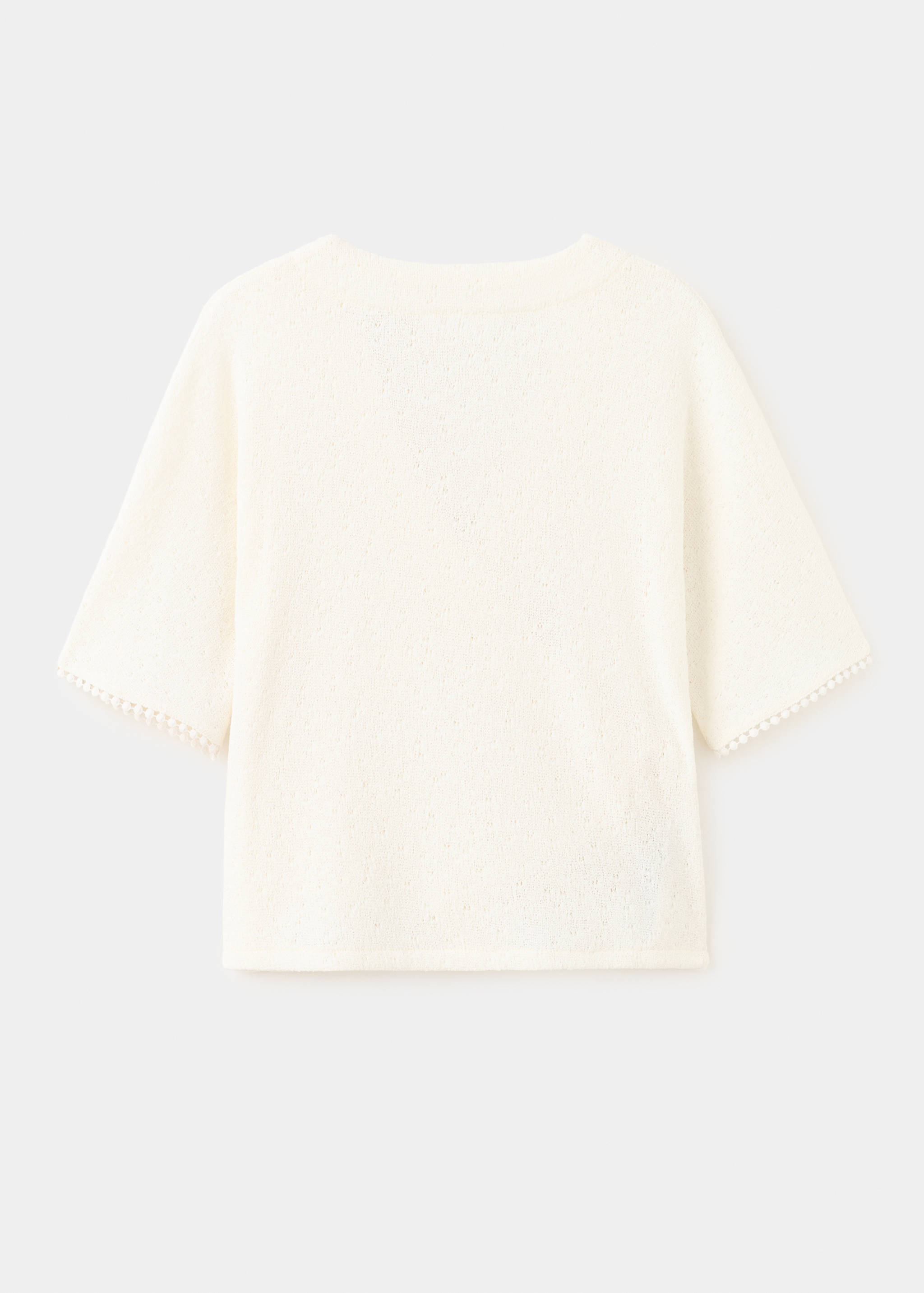 Kimono-style knit T-shirt - Reverse of the article